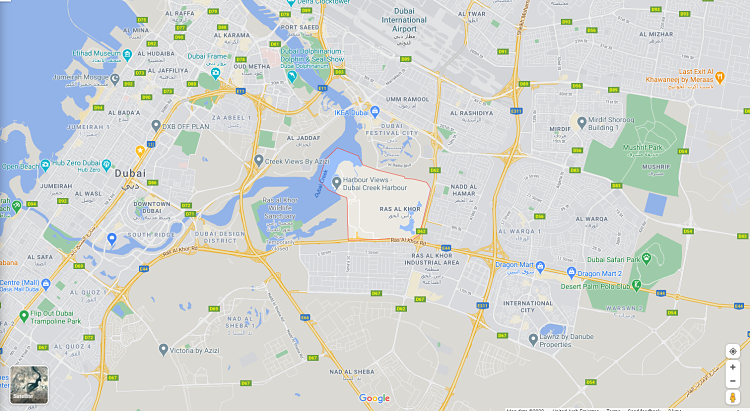 Dubai Creek Harbour - Location Map
