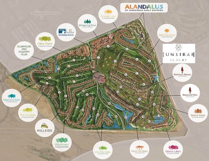 Properties for sale in Jumeirah Golf Estates | List of Off Plan projects خرید ملک در جمیرا گلف استیت