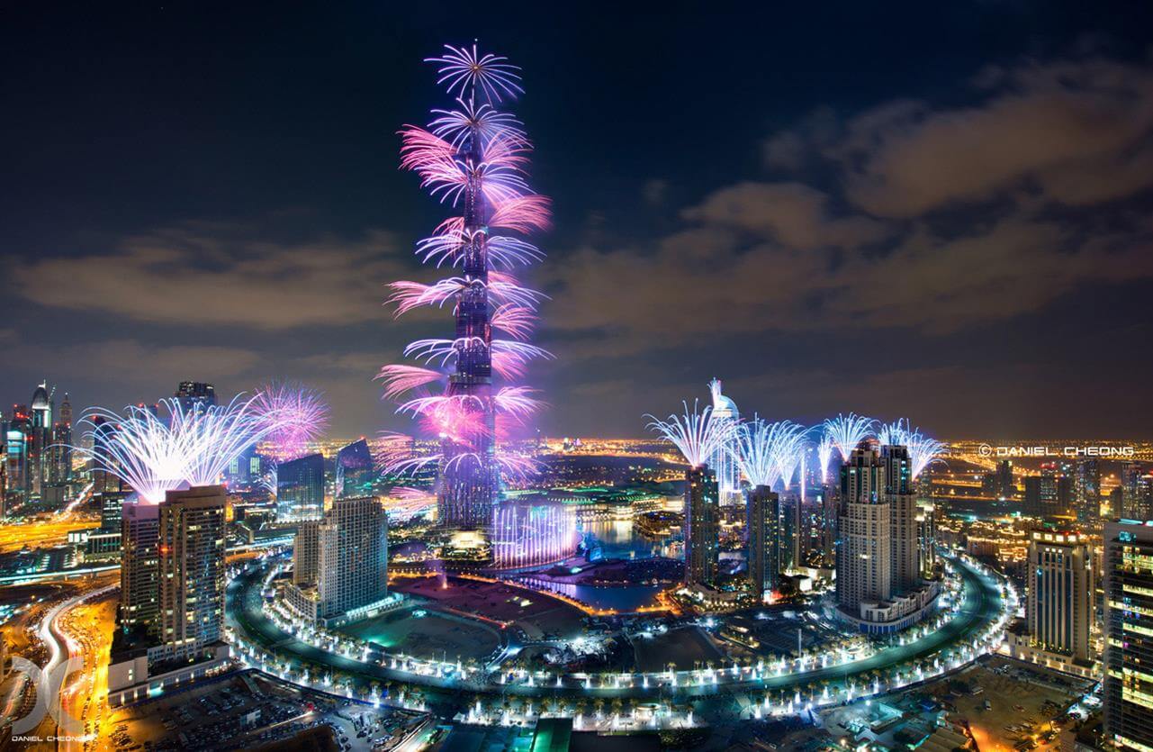 happy new year burj khalifa