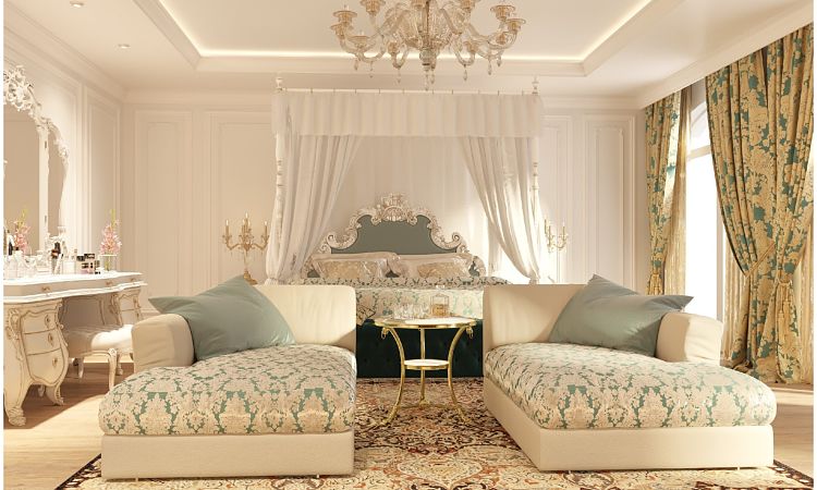 22 Carat Sapphire Villas Palm Jumeirah - Classic Style - Bedrooms