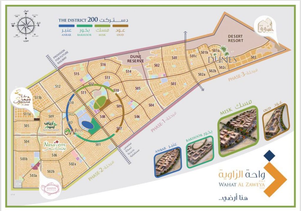 District 200 by Wahat Al Zaweya Company for Investment and Real Estate Development located right at the very heart of the Wahat Al Zaweya development