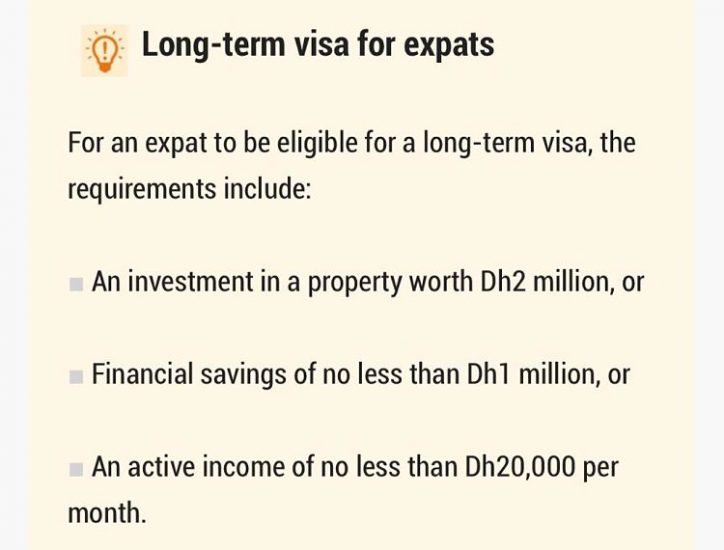 Retired Expats can now stay in UAE with a long-term Visa
