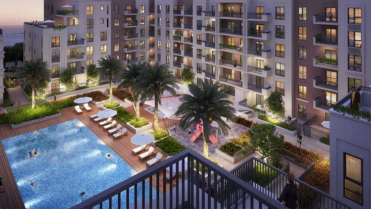 Sapphire Beach Residences in Maryam Island is a water-front development comprising of studio,1BR, 2BR& 3BR apartments by Eagle Hills Developers.