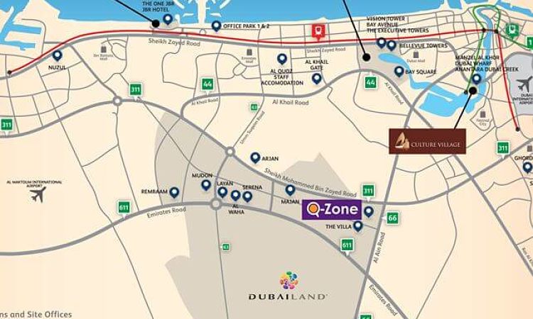 Q-Zone Apartments are luxurious yet affordable studio,1BR & 2BR apartments in the heart of Dubailand by Mazaya Holding.