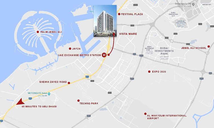 Vista Mare is a recent residential development along Sheikh Zayed Road featuring studio, 1BR & 2BR apartments by Reportage Properties.