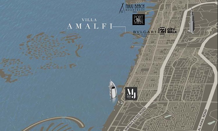 Villa Amalfi is a residential development comprising of 3BR, 4BR, 5BR Villas by Meeras Holding at Jumeirah Bay. 