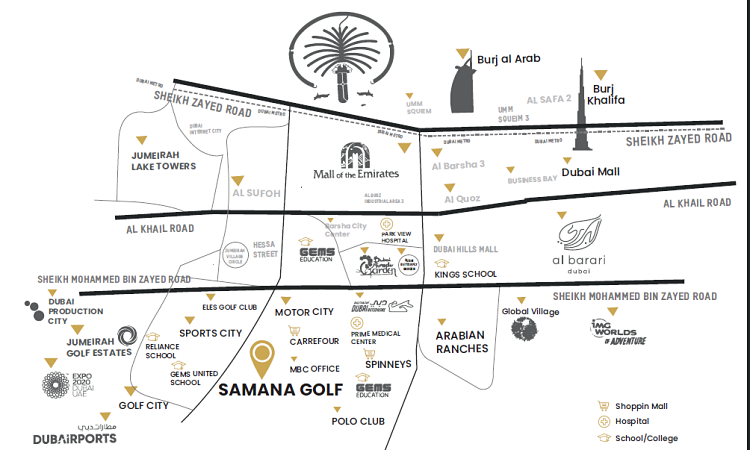 Samana Golf Avenue at Dubai Studio City | Samana Developers