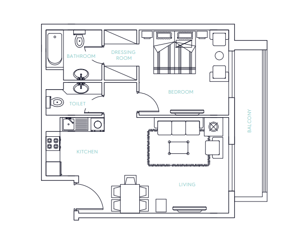 1BR Apartment For Sale In Candace Acacia