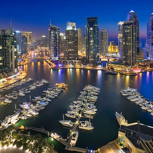 Dubai Marina biggest man-made marina in the world, a top destination in Dubai