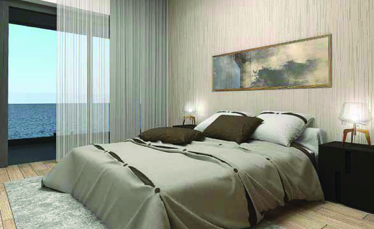 Neptune Glass Boat Villa - Elegant Bedroom