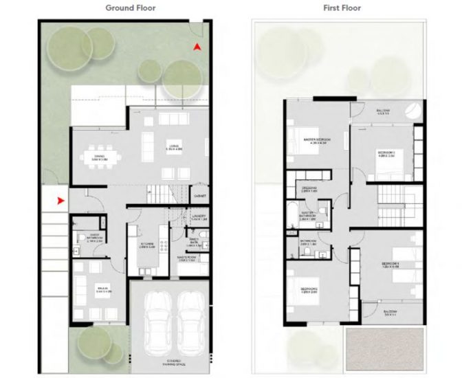4 Bedroom Sendian Semi-Detached Villa - Plan A