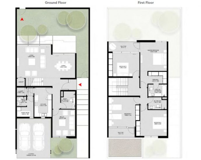 4 Bedroom Sendian Semi-Detached Villa - Plan B
