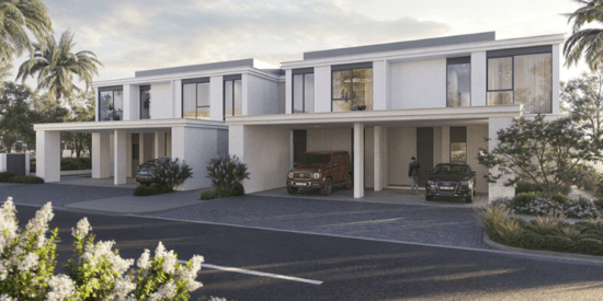 Greenridge Townhouses exterior with modern design and greenery.