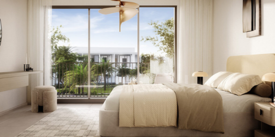 Cozy master bedroom in a Greenridge Townhouse.
