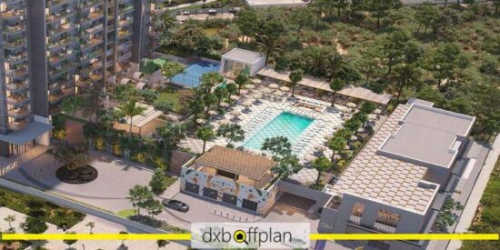 Hyde Residences: Luxurious outdoor pool area with sun loungers and cabanas for relaxation.