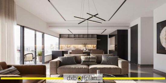 Jardin Astral: Spacious living room interior with elegant decor