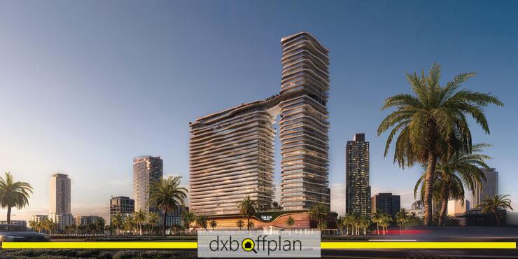 One Sky Park Apartments: Panoramic view of high-rise towers and greenery.