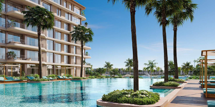 Private beach access at Bay Grove Residences Dubai Islands