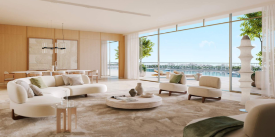 Contemporary apartments with floor-to-ceiling windows at Bay Grove Residences