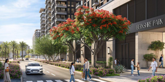 Berkshire Park Apartments: Welcoming main entrance with greenery.