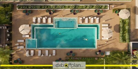 Divine Residencia - Modern community swimming pool for residents.