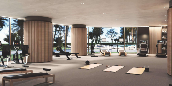 La Mer Apartments: Fully equipped fitness center for workouts.