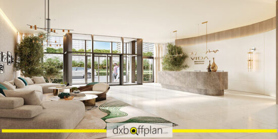 Vida Residences Club Point Lobby: Spacious lobby, stylish seating, and decor.