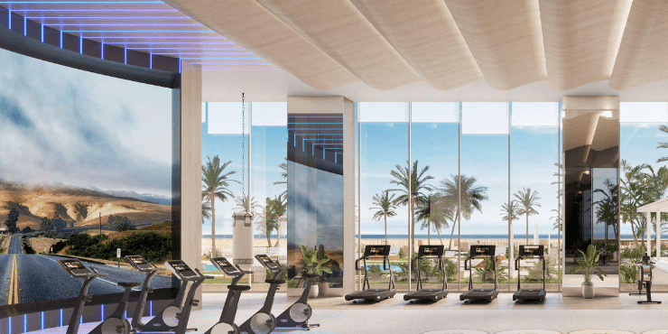 Ellington Cove at Dubai Island: Modern gym with high-end equipment.