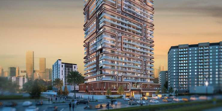 Empire Lakeviews residential tower with contemporary architecture.