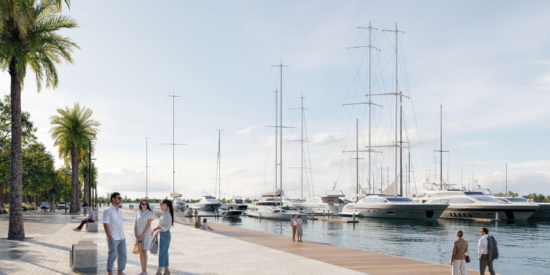 Marina Place at Rashid Yachts & Marina with waterfront access.