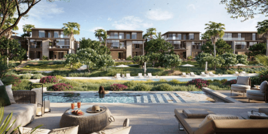 Luxury villas in Nad Al Sheba Gardens with swimmable lagoon