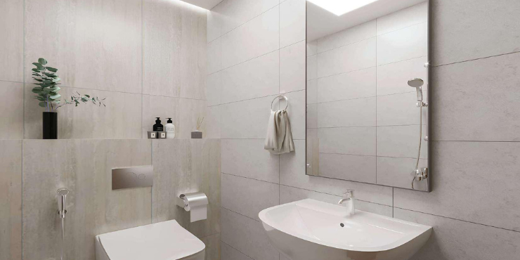 Oasis Tower 3 bathroom: Modern bathroom with sleek, contemporary finishes.