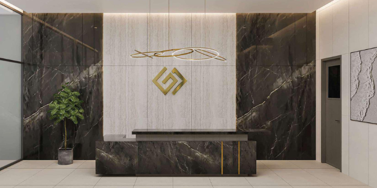 Oasis Tower 3 lobby: Elegant lobby with modern design and welcoming atmosphere.