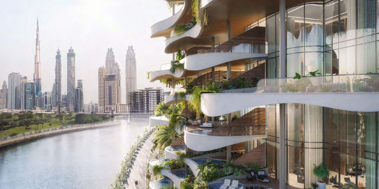 One Canal Residences vibrant community offering luxurious living along Dubai Water Canal.