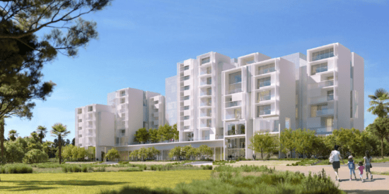 Sealine Residence - Building Facade: Contemporary exterior with large glass windows and coastal views.