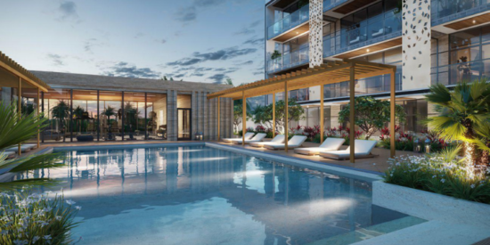 Residents enjoy a relaxing swimming pool at Sereno Residences.