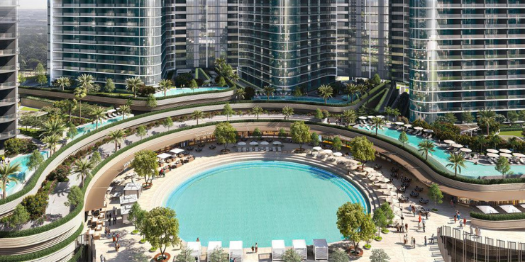 Skyvue Solair Amenities: Infinity pool offering stunning views and a luxurious swimming experience.