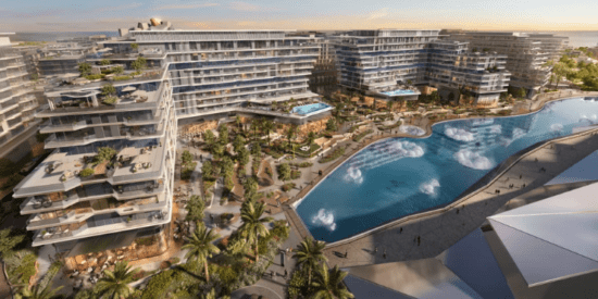 The Source Terraces exterior view on Saadiyat Island.