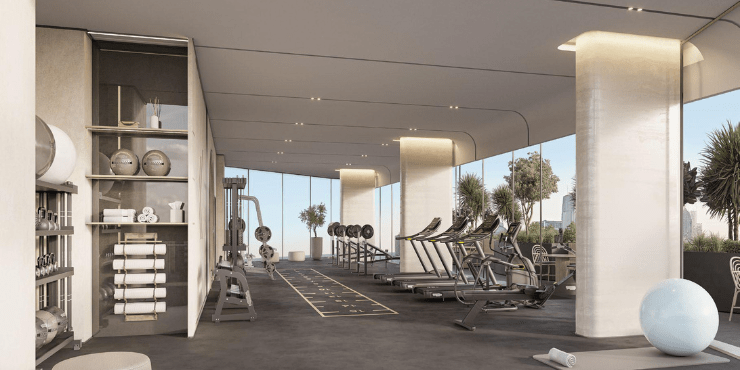 Al Jaddaf, Dubai: Val enjoying the state-of-the-art gym and spa services.