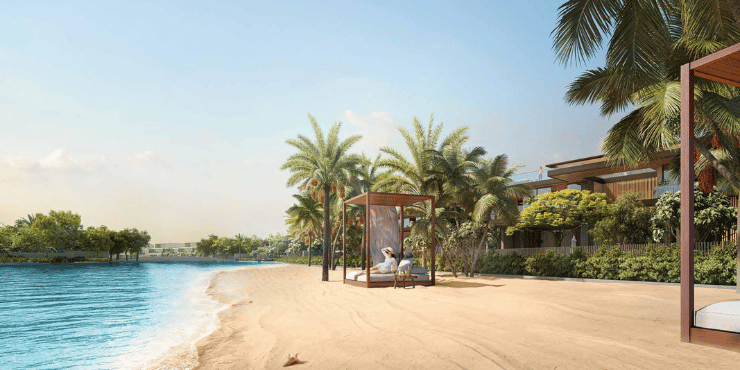 Alaya Beach at Tilal Al Ghaf: Private lagoon for residents' exclusive use.