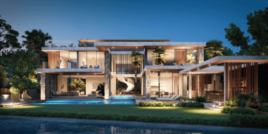 Alaya Beach at Tilal Al Ghaf: Luxurious mansion with panoramic views.