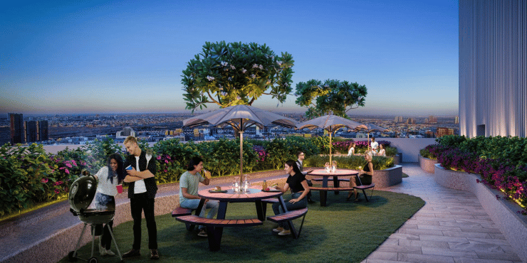 Avant Garde Residences: Rooftop garden offering serene outdoor space.