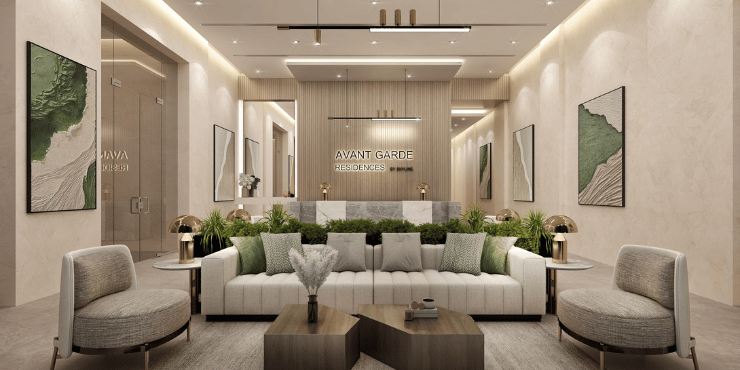 Avant Garde Residences: Expansive lobby with sophisticated design elements.