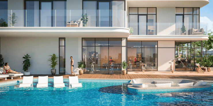 Avant Garde Residences: Infinity swimming pool with stunning skyline views.