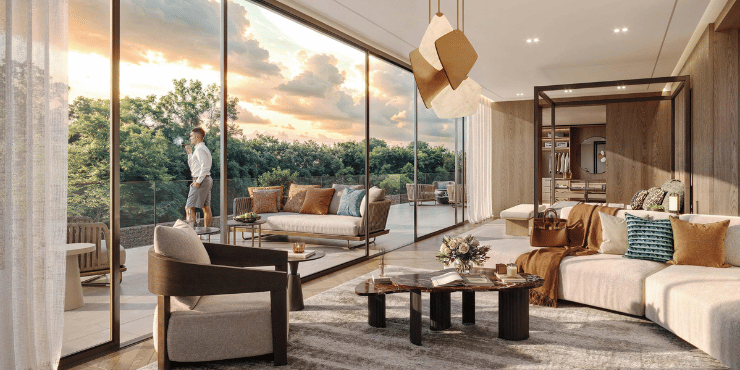 Bo Monde at Tilal Al Ghaf: Modern mansion with expansive floor-to-ceiling windows