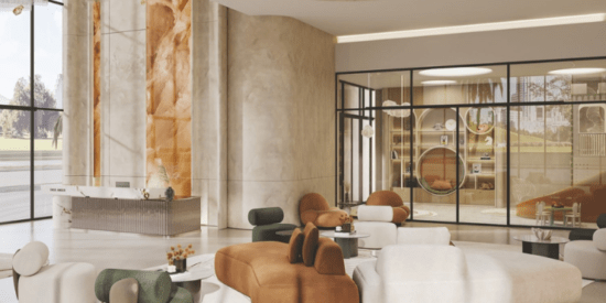 nso Amber luxury residential building in Jumeirah Garden City, Dubai.