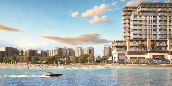 GEM Residences at Maryam Island stunning waterfront views from landscaped gardens.