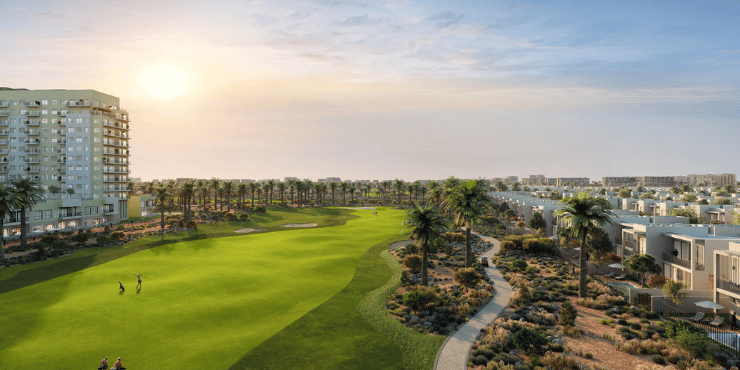 Golf Dale at Emaar South: Overlooking the 18-hole championship golf course.