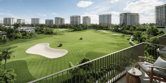 Golf Dale at Emaar South Modern apartment with golf course views.