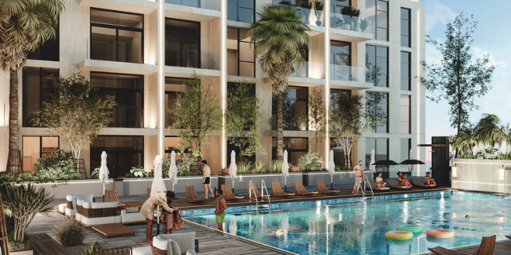 The Hawa Residences: Poolside courtyards for relaxation.